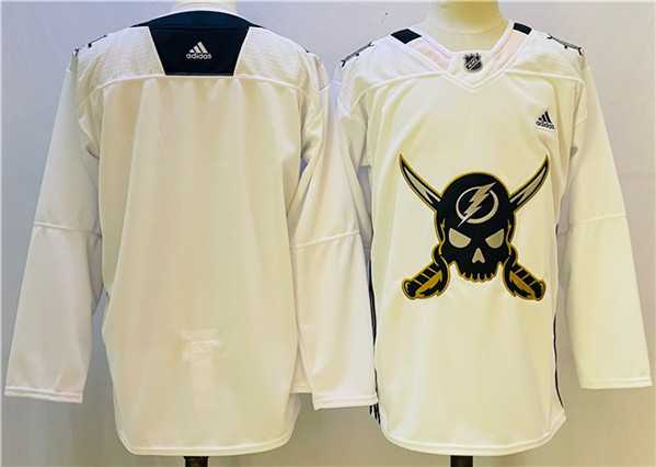 Men%27s Tampa Bay Lightning Blank White Stitched Jersey